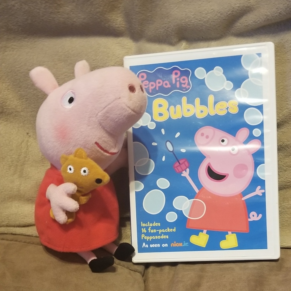 Peppa pig DVD and plush